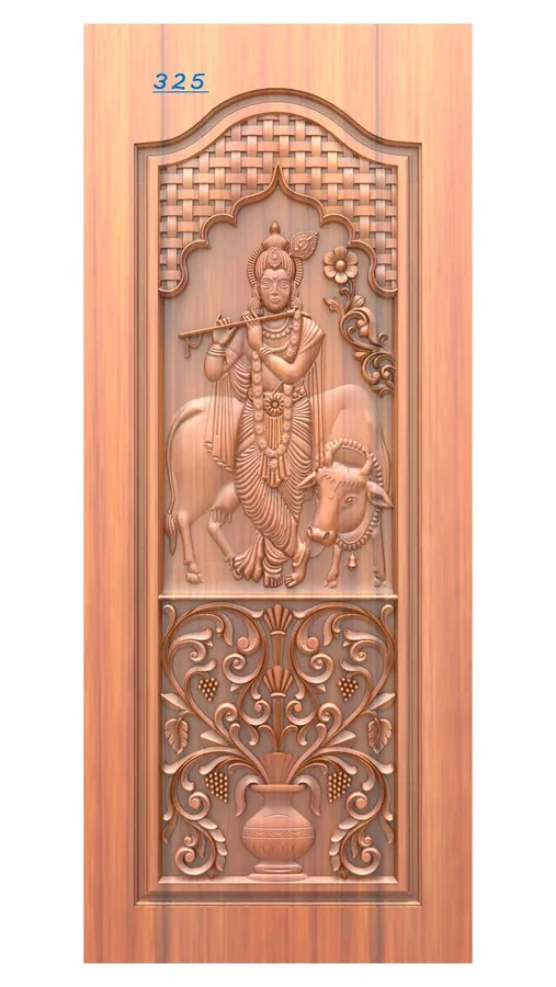 دروازه چوبی با طرح کرشن
