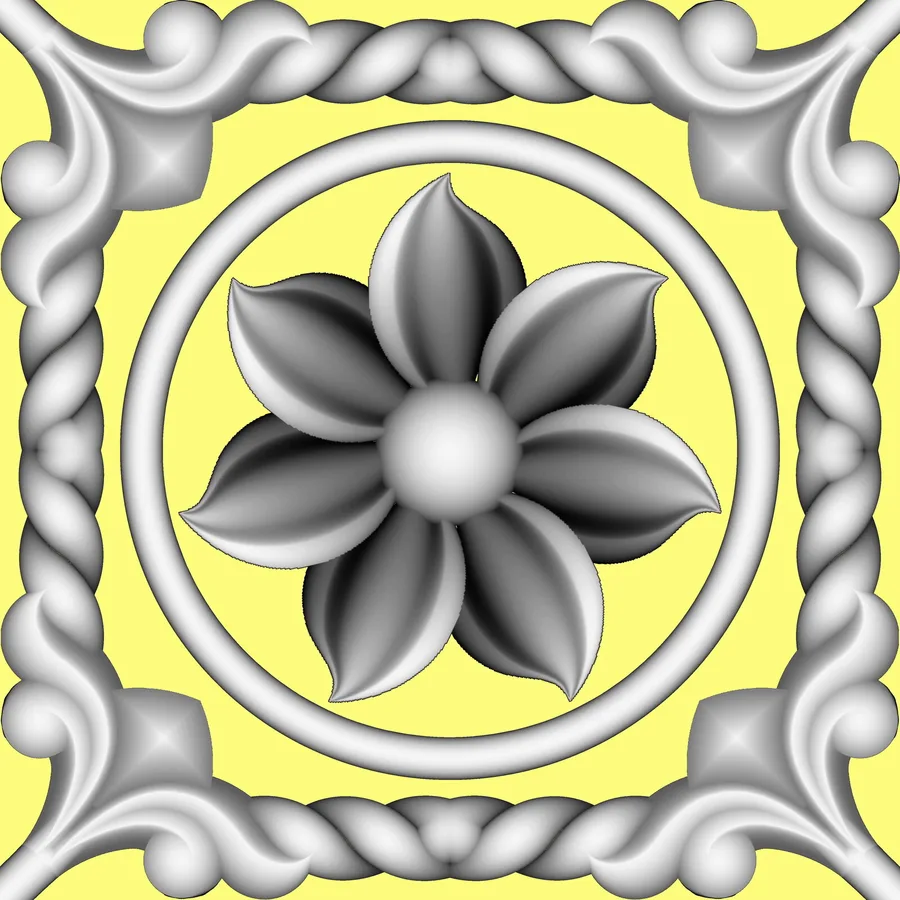 گل در فریم دایره