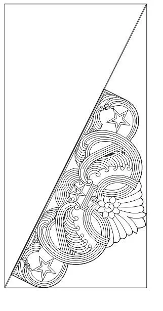 طراحی شکل هندسی با ستارگان و پیچ‌ها