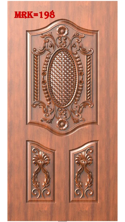 دروازه چوبی با طرح گل