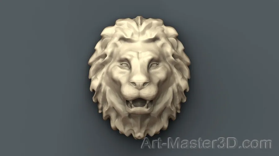 نقش برجسته شیر سه بعدی