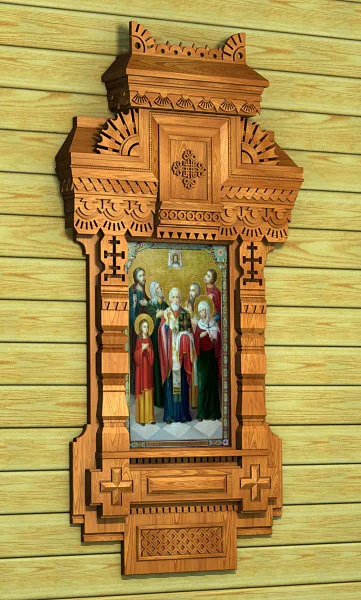 چهارچوب چوبی تصویر مذهبی