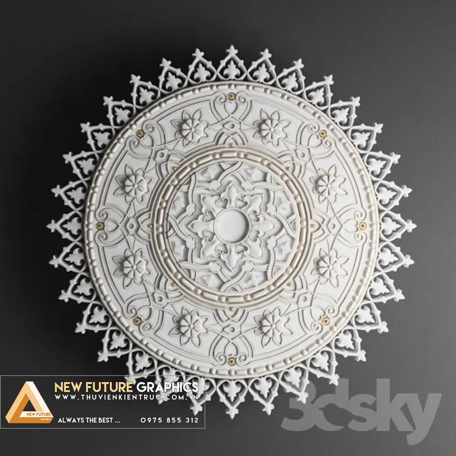 طراحی سقف با گل‌چسبانی