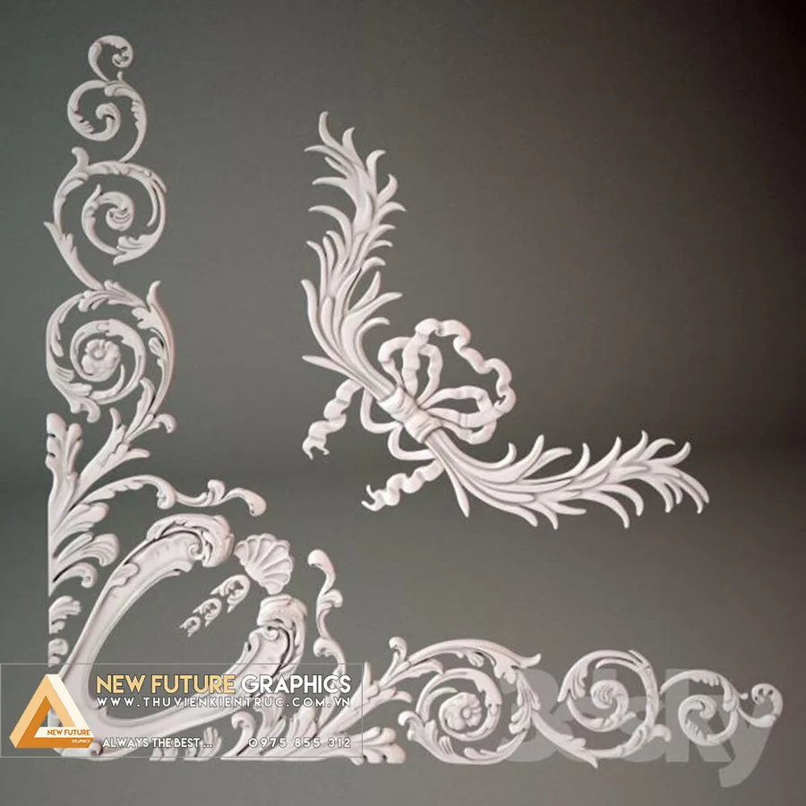 گوشه‌ای طراحی گل‌دار زیبا