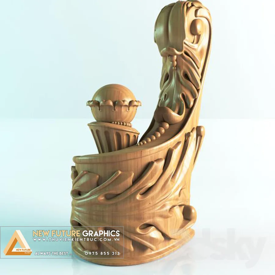 مجسمه چوبی انتزاعی