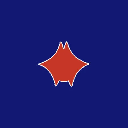 ستاره قرمز روی آبی
