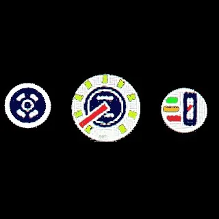 سه برچسب با نمادهای متفاوت