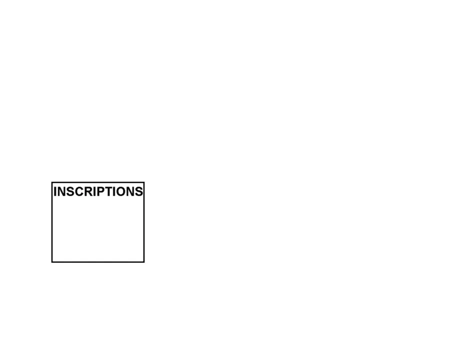 چهارگوش با نوشته 'INSCRIPTIONS'
