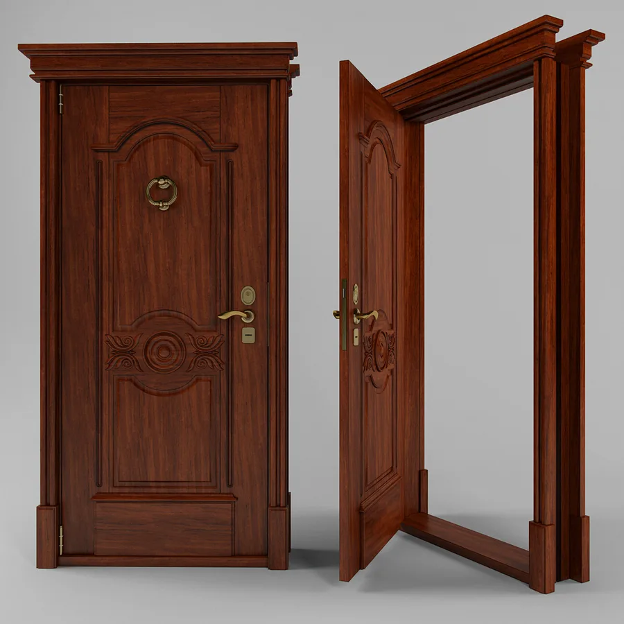 دروازه چوبی زینت شده